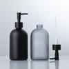Frosted Glass Soap Dispenser Bottle
