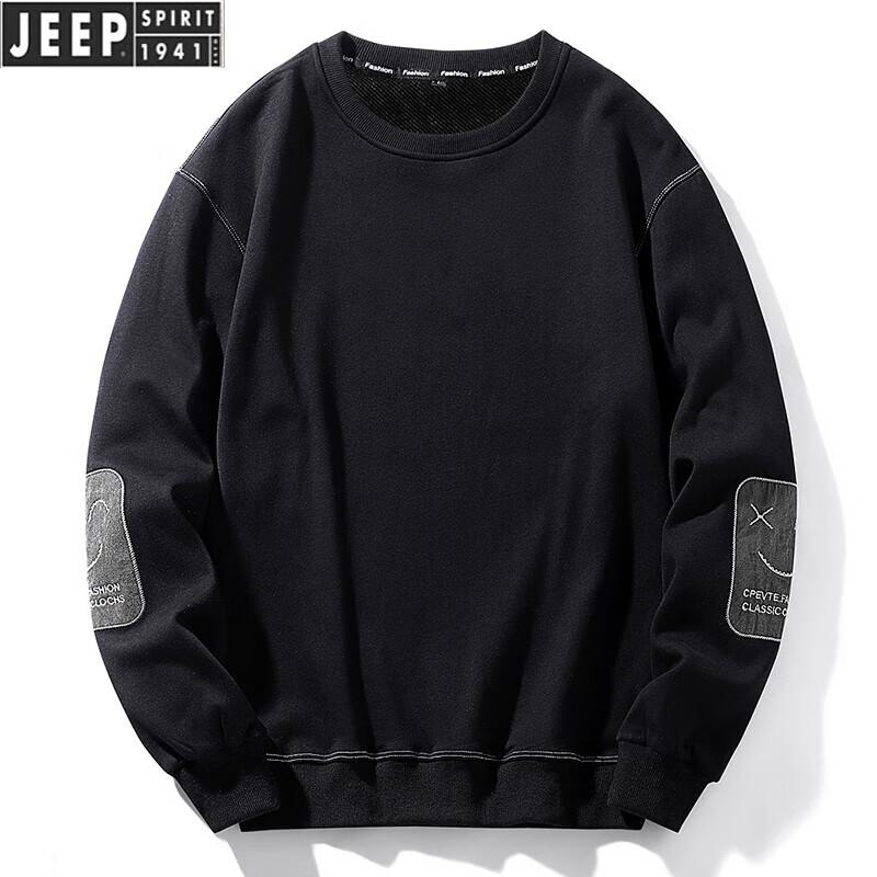 JEEP SPIRIT Men s Colorblock Crew Neck Sweatshirt 4XL
