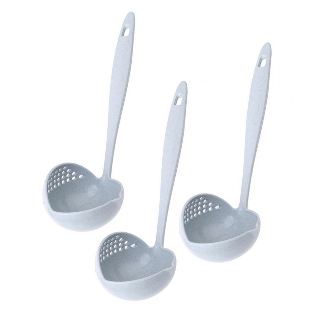 2-In-1 Long Handle Soup Ladle with Strainer Soup Spoon Essential Kitchen Tool for Cooking And Serving Hot Soups