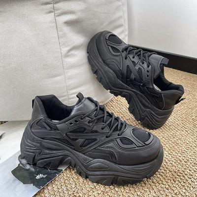 Sommer Neue Plateau Atmungsaktiv Einlagig Muffin Daddy Schuhe Sport Super Hoher Absatz Kittenbein Weiße Schuhe Damenschuhe