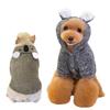 Warm Coral Fleece Dog Sweater Winter Fall - Hooded Lazy Bear Style French Bulldog Pug Teddy