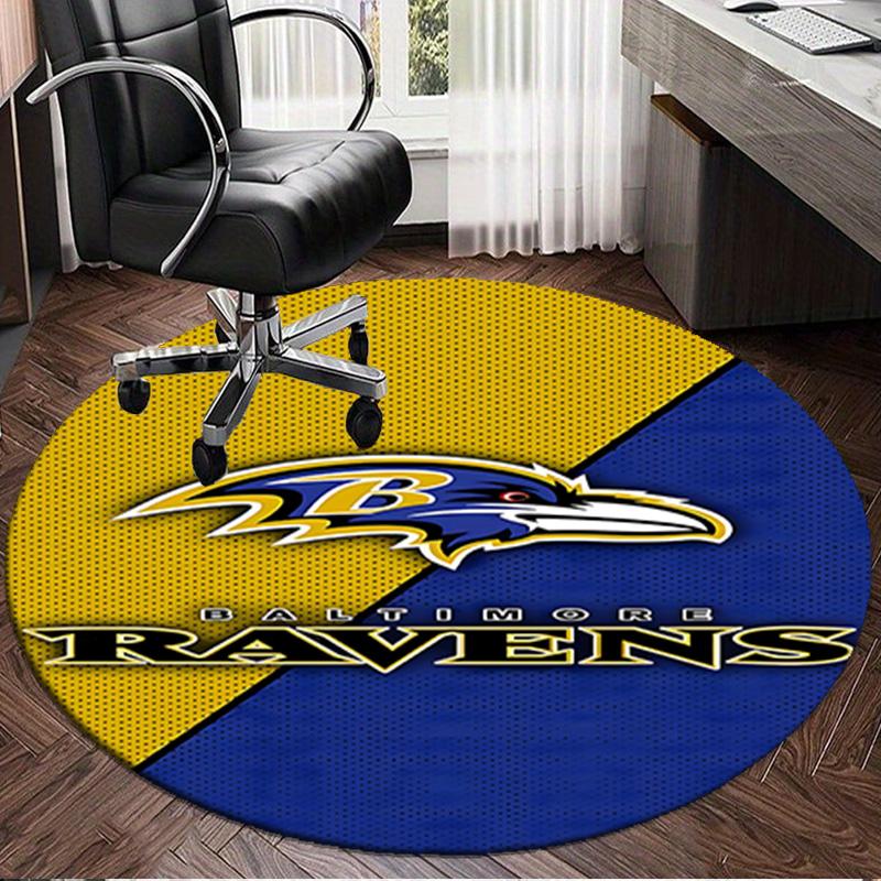 Ravens Team Spirit Round mat, Anti-slip Circle Carpet Chair rug For livingroom,Bedroom, doormat home decor Gift Christmas Gifts