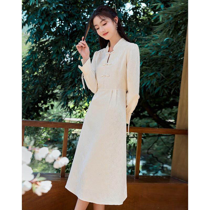 

Fleeting Time Women s Apricot A-Line Midi Dress M