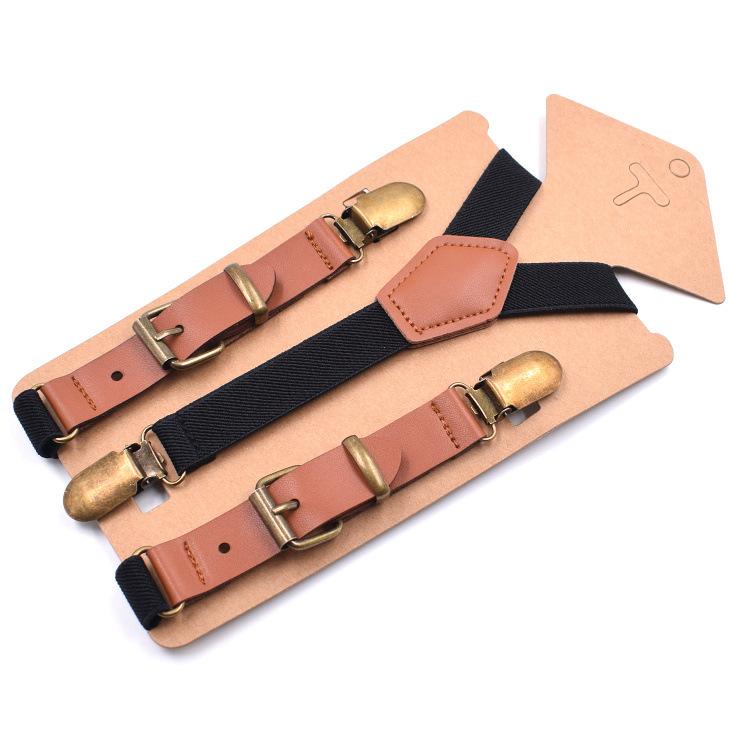 

Kids Suspenders Baby Braces Strong 3Clips Student s Suspenders Trousers Suspensorio Elastic Strap size 2.5*70cm чёрный