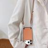 Crossbody Wallet Case mit Fasermuster für iPhone 17 Pro Max 16 Plus 15 14 13 12 16E Lange Lanyard Tasche Schultergurt Rückabdeckung