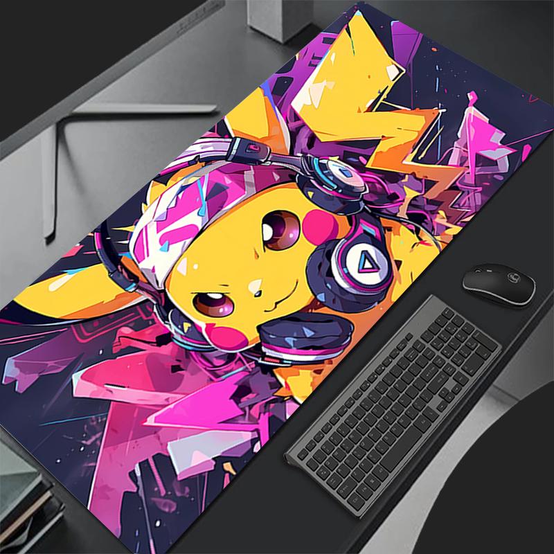 Gengar Pokemon Pikachu Mouse Pad Computer Speed Type Carpet Mat Black and White Laptop Keyboard Mousepad Office Desk Mat