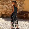 Lässiger ärmelloser lockerer Jumpsuit mit Taschen und verstellbaren Trägern für Damen (lange Länge).