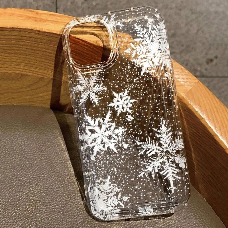 Winter Golden Snowflake Print Clear Phone Case for Xiaomi Mi Poco M6 X6 X3 Pro 5g Poco M6pro 4g Shockproof Soft Silicone Cover