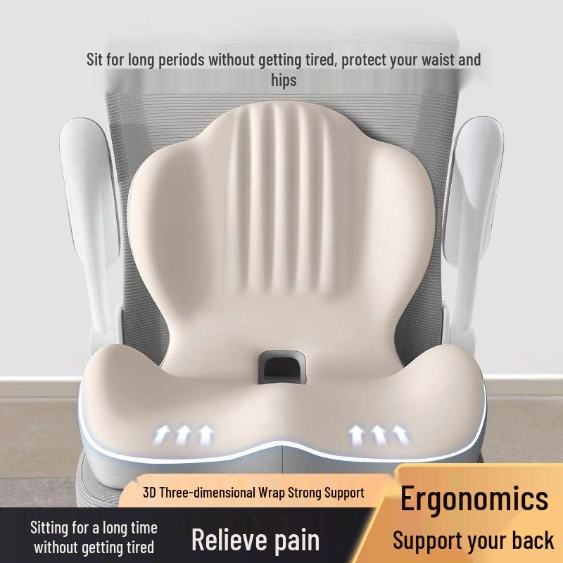 Ergonomic Memory Foam Chair with Lumbar Support for Posture Correction and Pressure Relief