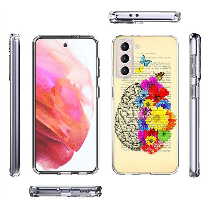 Medical Human Organs Brain Meridian Kidney Phone Case For Samsung S25+ Edge Galaxy S24 FE S23 Ultra Capa Shell S22+ S21 Plus S20