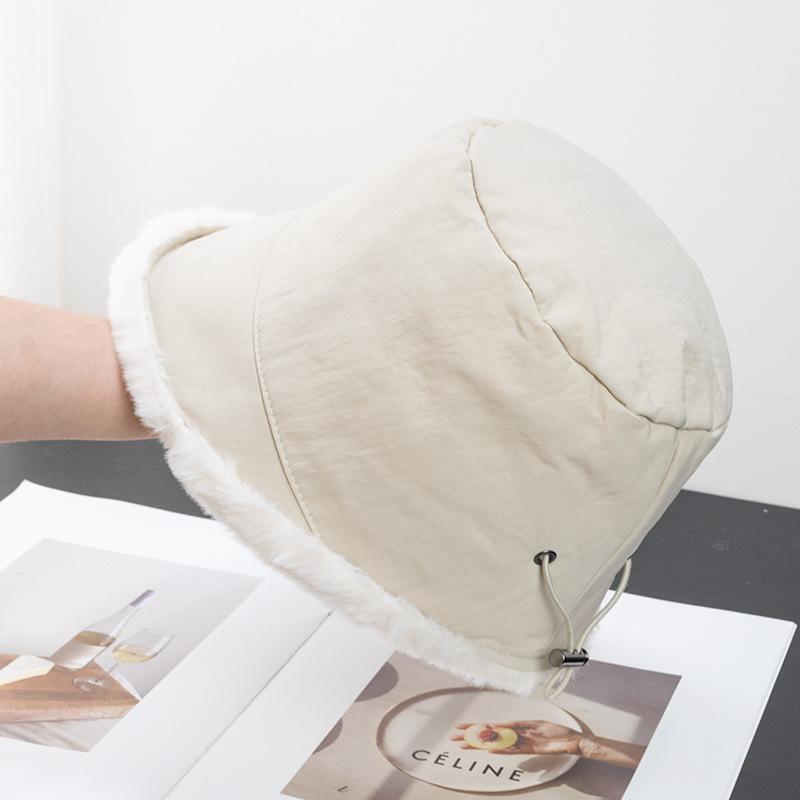 Women' Velvet Thickened Bucket Hat, Winter Cold Protection and Warm Ear Protection, Thick Basin Hat, Fisherman's Hat.