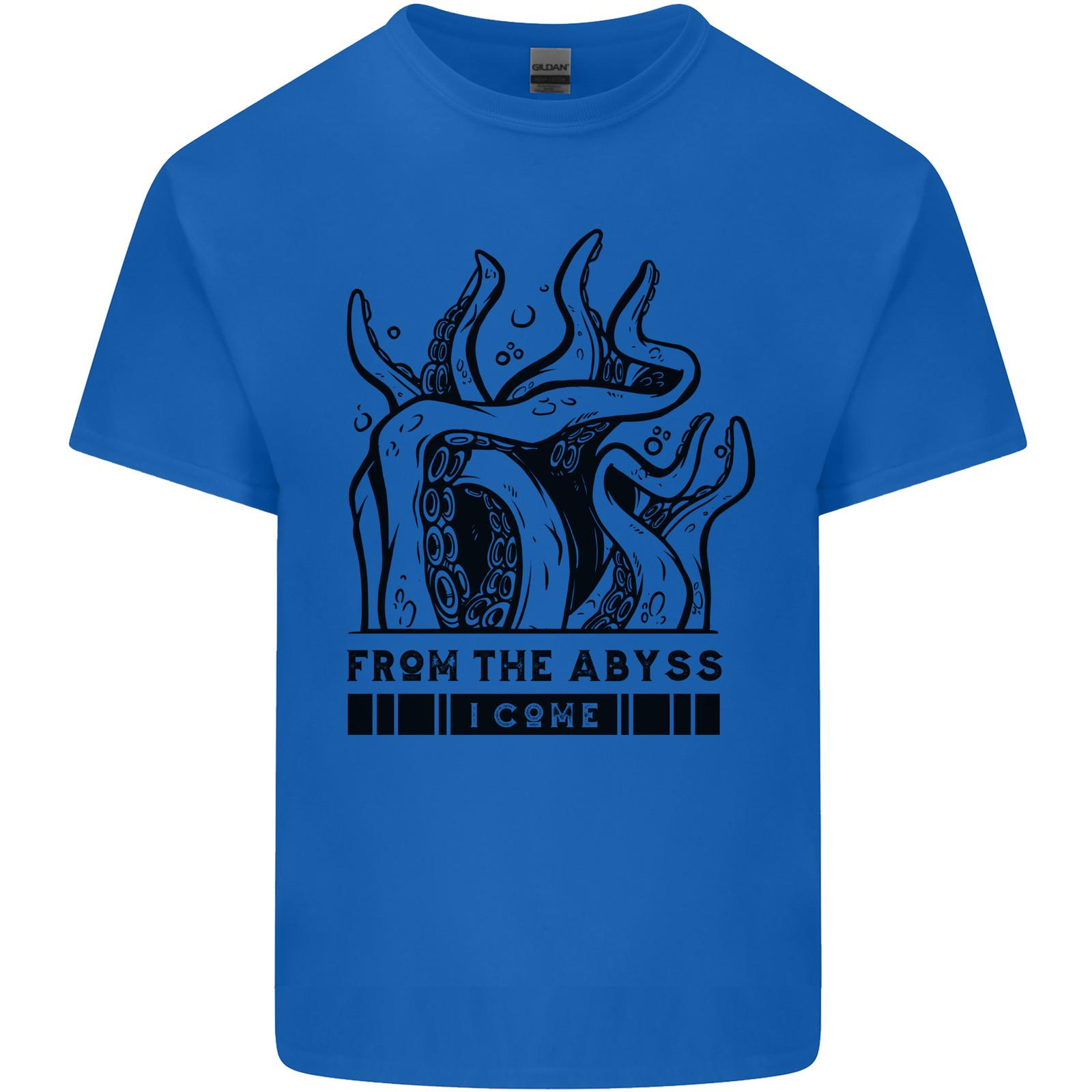 From the Obyss I Come Kraken Octopus Cthulhu Mens Light Cotton T-Shirt L