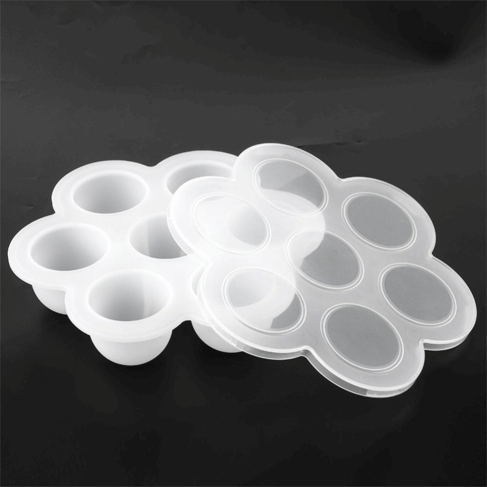 7 Hole Baking Utensil Transparent Food Storage Container Innovative Ice Mold Tray Restaurant