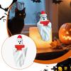 Halloween Reading Ghost Decorative Ornament Resin Statue With Christmas Hat Tabletop Decor Sitting Ghost Figurine Reading A Book