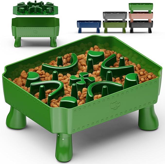 Cuenco para Perro de Alimentación Lenta 2 en 1 - Laberinto Antiahogo, 2-6 Tazas para Perros Pequeños/Medianos