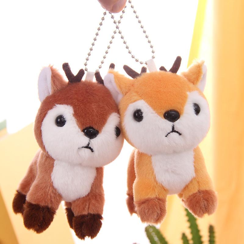 Cute Cartoon Sika Deer Mini Plush Toy Pendant For Gift And Decoration Bag