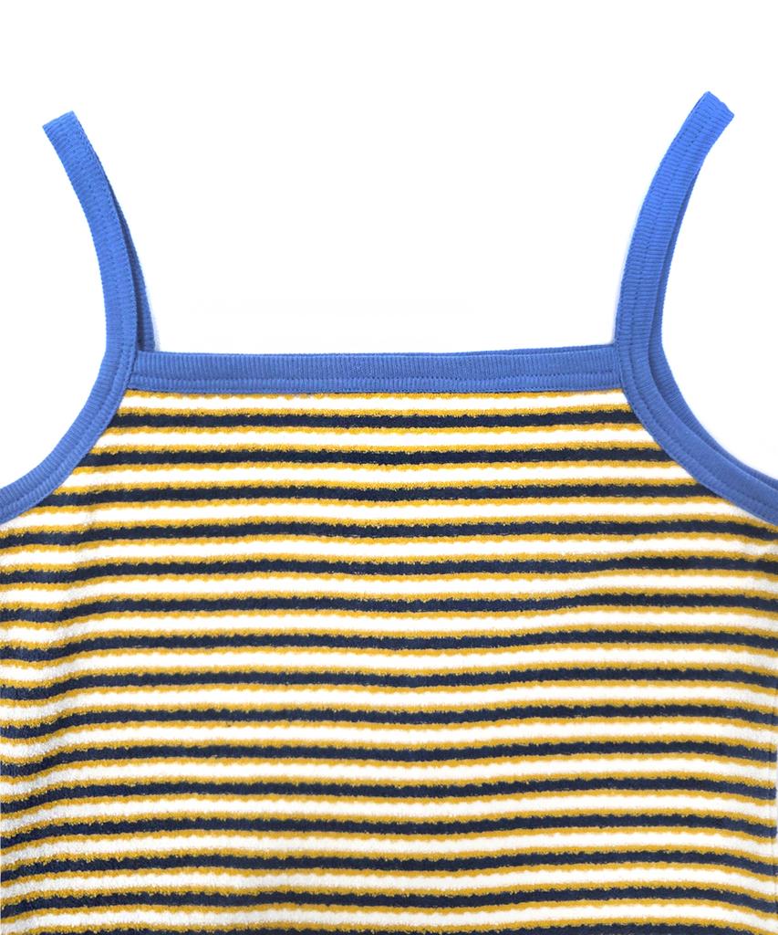 Soipeuyukaen Cotton Terry Stripe Sleeveless Top