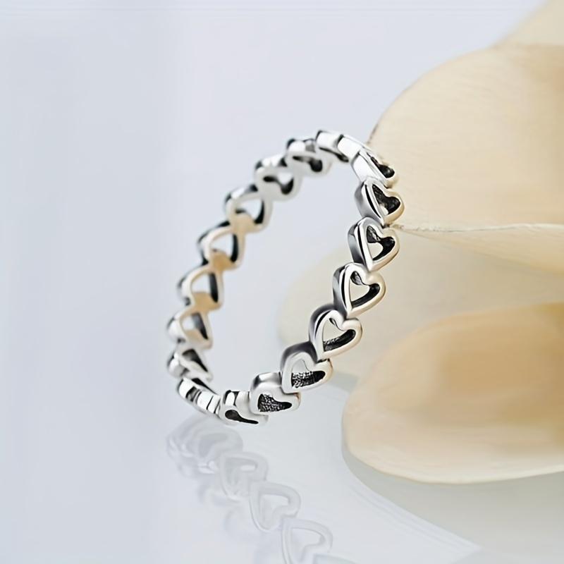 Heart Shaped Jewelry Hollow Thumb, for Women Men, Gift Jewelry Finger Jewelry Stainless Steel Ring,Suitable for Both Men And Women