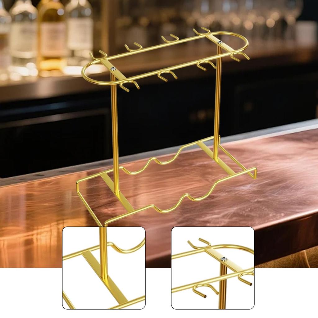 Countertop Wine Glass Holder Freestanding Desktop Goblet Rack Wine Rack for Dining Room, Kitchen, Restaurant, Home, Wine Cabinet