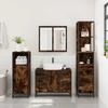 3 Piece Bathroom Furniture Set Smoked Oak Wood Based Material