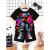 Boys' Outfit Set of 2, Hand-cut, 3D Bear Print. Outdoor Casual Must-have Gift for Family Friends
