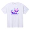 GROOVESTEP Mosaic Cat Mini Lettering Print Round Short Sleeve T-Shirt S0261