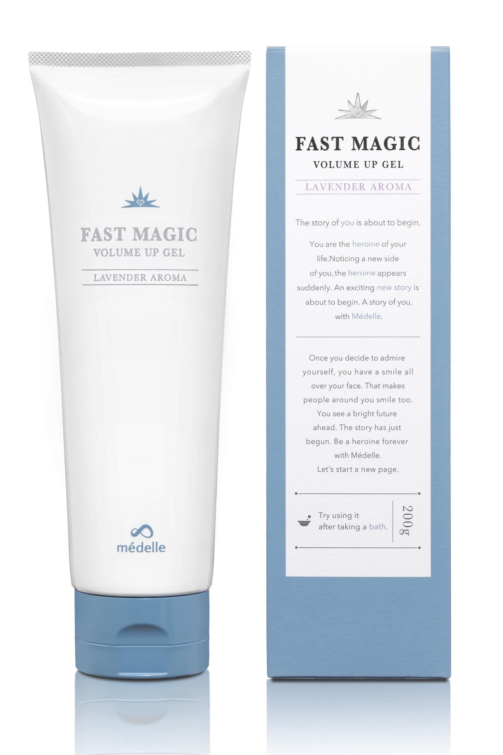 

FAST MAGIC Fast Magic Volume Up Gel Крем-гель для ухода за грудью Addiphyllin Содержит человеческие стволовые клетки Сделано в Японии 200 г [Официальный] Médelle Médelle 2%