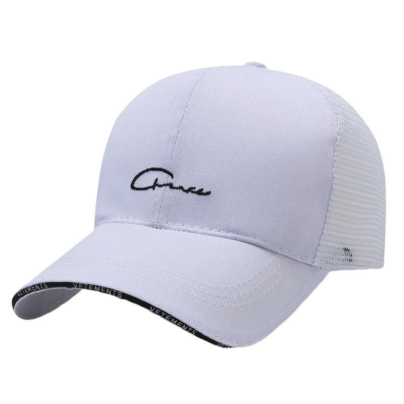 Hat embroidered logo baseball cap Korean version hipster versatile visor black and white casual trendy cap