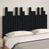 VidaXL Tête de lit murale Noir 127,5x3x80 cm Bois massif de pin 824792