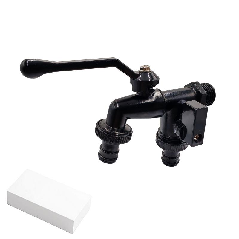 

1 шт. Кран з цинкового сплаву з чорною фарбою для кухонної мийки, кран для холодної води, вуличний, для саду, двору, кран, що не замерзає