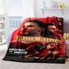 Manchester Customize Text Blanket Multi-purpose Personalized Blanket Soft Warm Cozy Versatile for Bed Sofa Chair Bedding Four Seasons Multipurpose