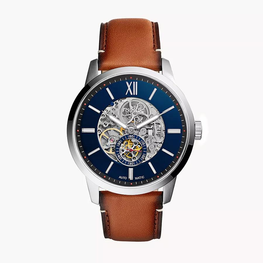 

Fossil Townsman Automatic Men s Watch - Smoke Grey Dial, Leather Band, Business Gift ME3154