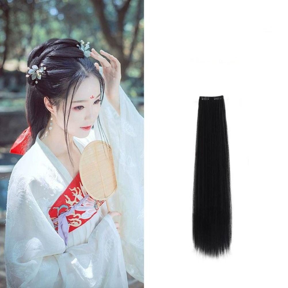 Traditional Long Straight Hair Piece Ancient Hanfu Wig Pads False Hanfu Wig Piece Women