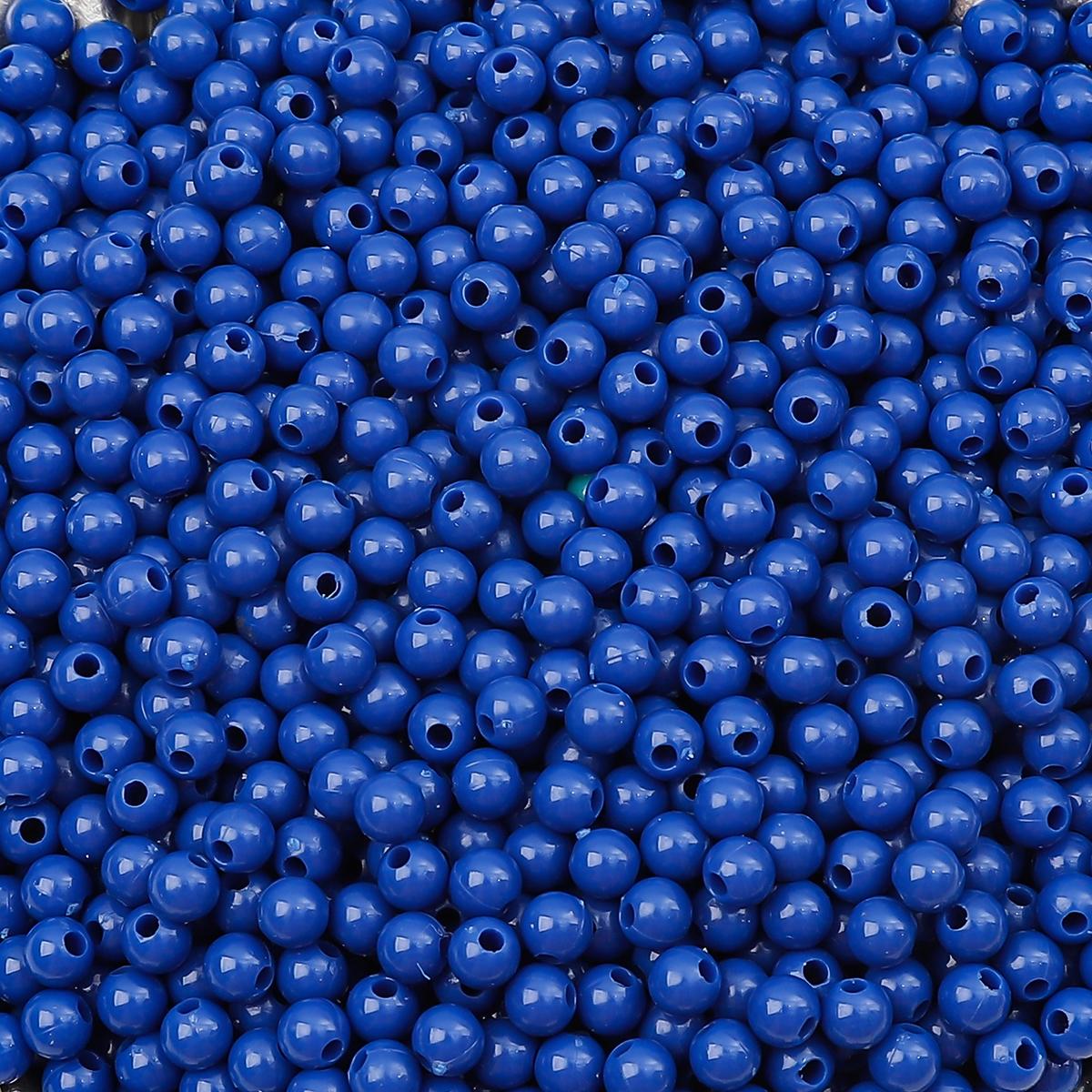 

900 шт. Акриловые бусины Однотонные Круглые Свободные Разделительные бусины для Изготовления Ювелирных Изделий DIY Браслеты Ожерелье королевский синий