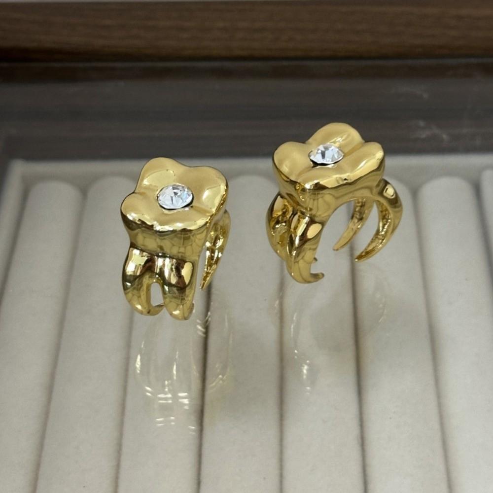 Korean Style Flower Ring Glaze French Irregular Ring Temperament Enamel Finger Ring Girls