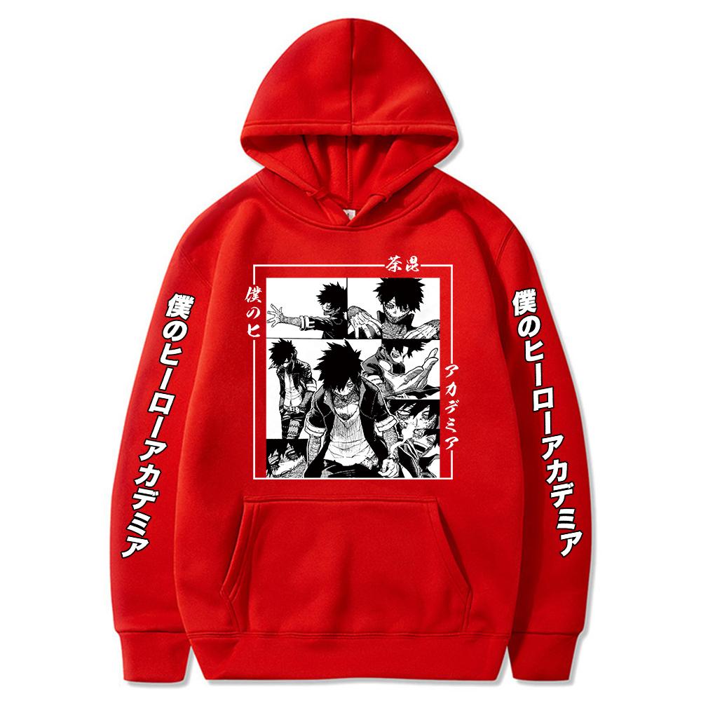 My Hero Academia Anime Hooded Dabi Printed Men Women Hoodies Long Sleeve Casual Loose Sweatshirt Harajuku Unisex Streetwear