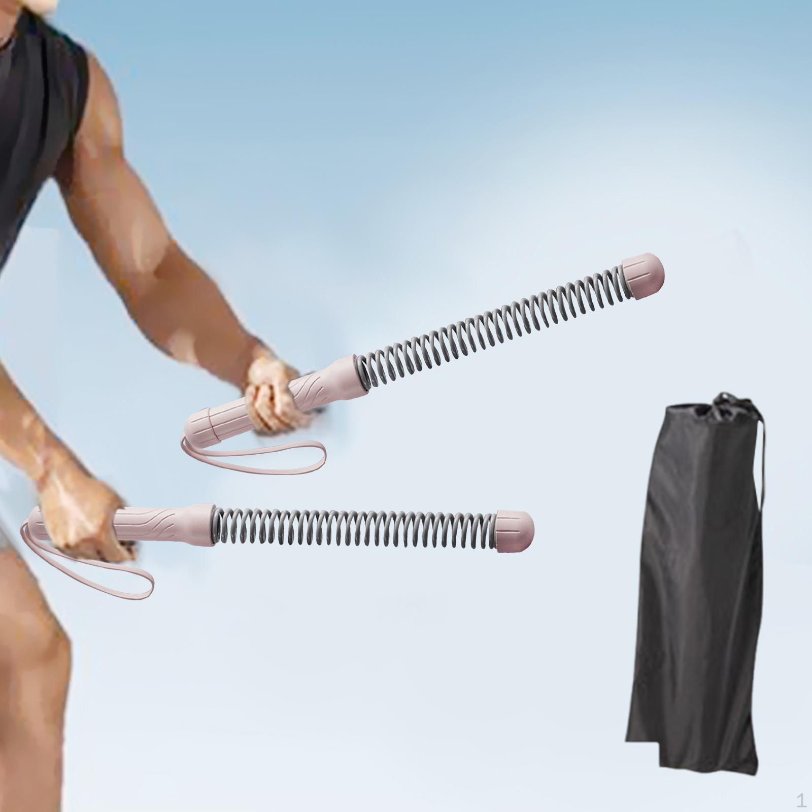 

2 Pieces Ropeless Battle Ropes Strength Conditioning Workout for Gym розовый