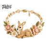 Fournitures pour la fabrication de bracelets Kit Animal Tissé DIY, Kit Fait Main Renard Chat Cerf Oiseau Loisirs Créatifs, Ensemble Crochet Floral pour Débutants Adultes Arts et Artisanat