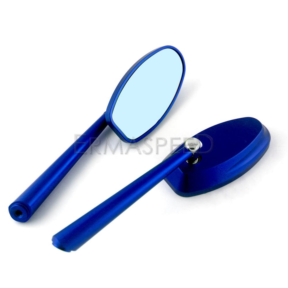 CNC hliníková zrcátka na motocykly zadní boční zrcátko s modrým objektivem univerzální zpětná zrcátka pro skútry