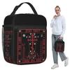 Calvary Cross Of Russian Orthodox Church Insulated Lunch Bag for Women Office Cooler Thermal Food Box Tote Lunch Boxes Container