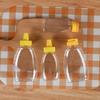 Transparent Reusable Plastic Honey Bottles Squeeze Honey Bottle Container Holder With Lid For Storing And Dispensing Honey Jar