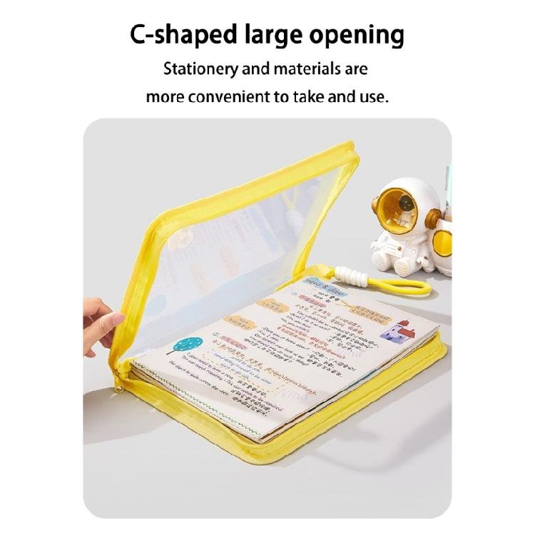 Clear PVC File Case Water Resistant File Organiser With Handle Letter Size Document Folder For Business School Document