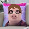 John Pork Is Calling Pillow Case 3D Print Polyester Fiber 40*40 Cm Home Sofa Throw Pillow Cover Decoration Festival Gift