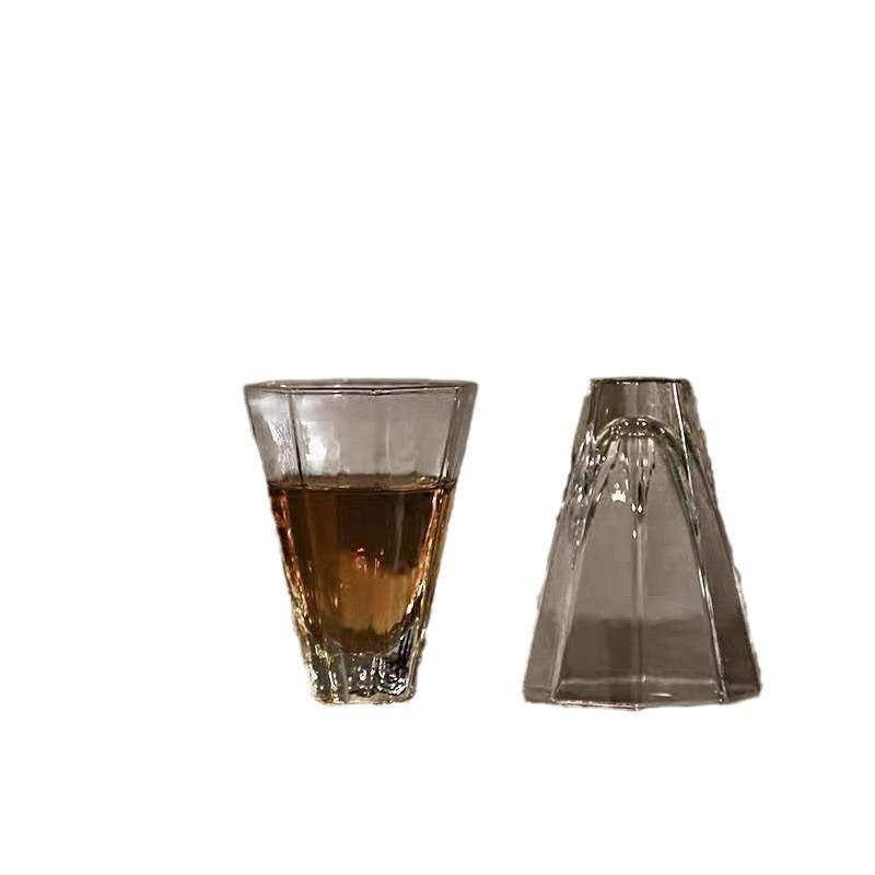 Japanese Style Handmade Glass Tea Cup 50ML Food Grade Mini Sake Cup for Home Bar Tasting