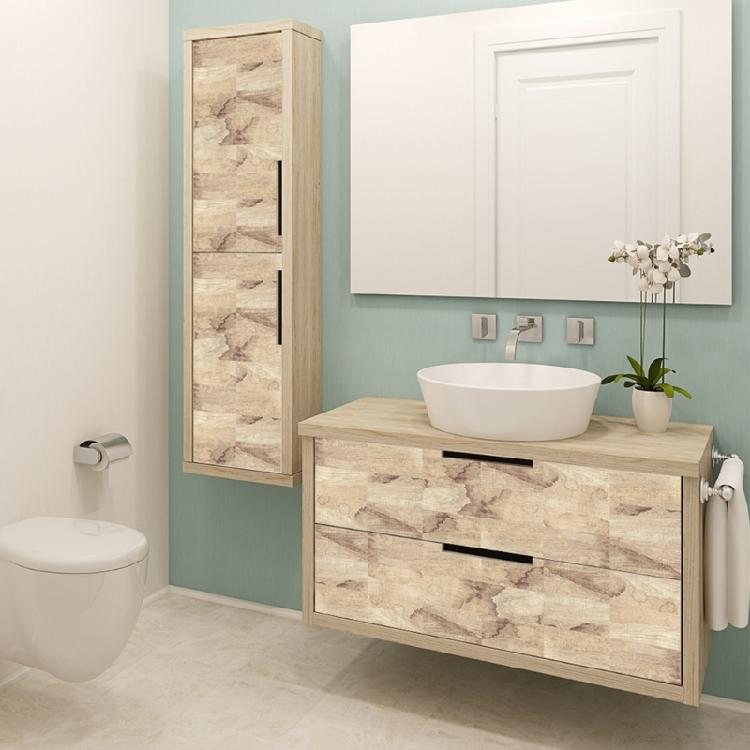 Tile Covering Easy To Stick Tile Decoration 9pcs for Kitchen or Bathroom Easy To Clean and Remove Wood Grained Finish