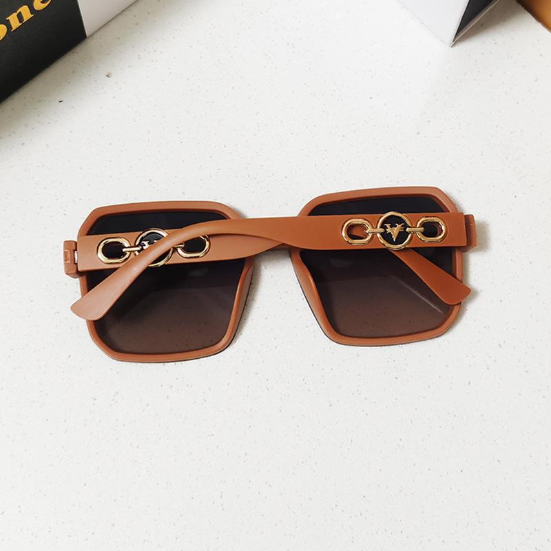 Sunglasses Women'S Big Face High-End Light Luxury Glasses Plain Face Uv Protection Sunglasses