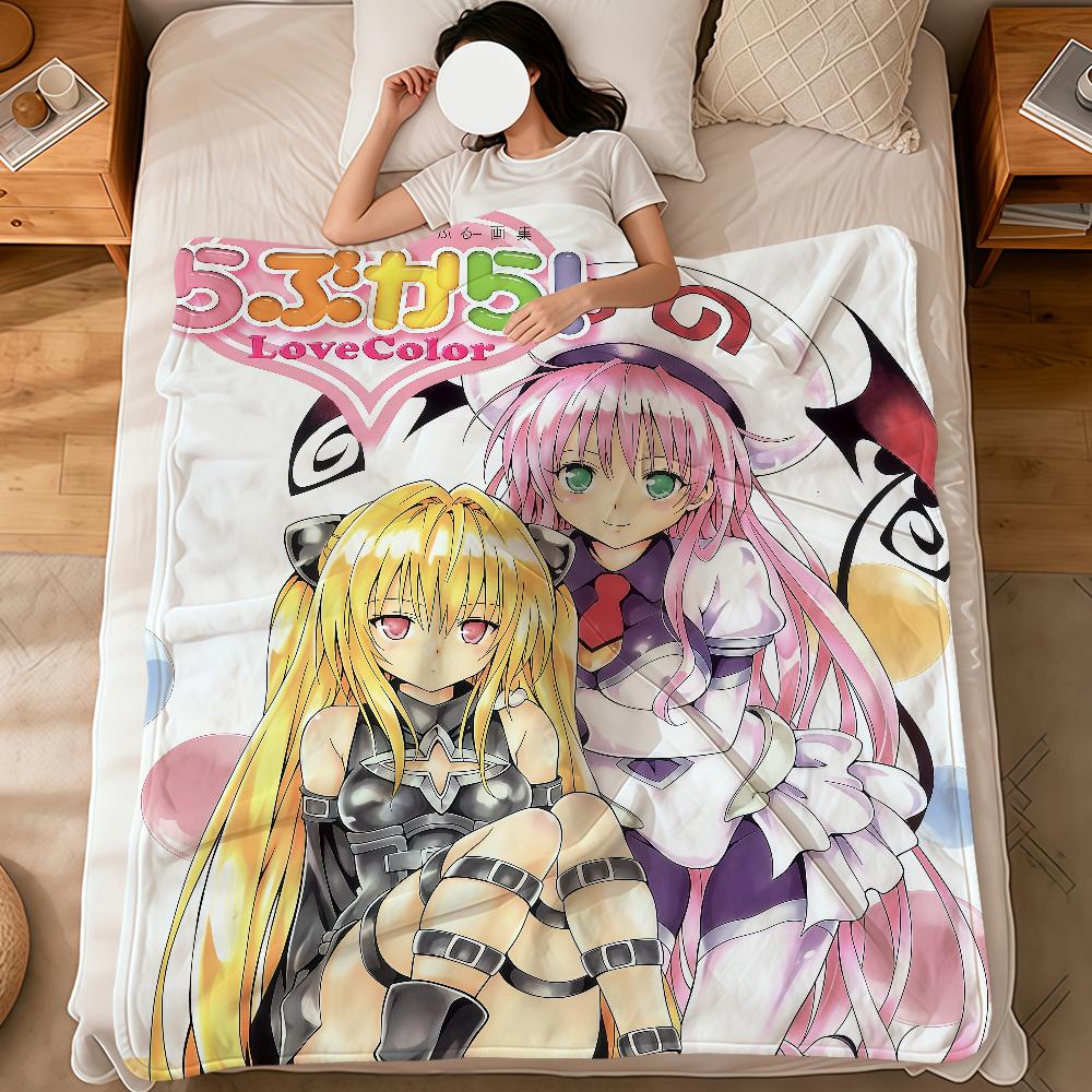 anime cute girl Momo Velia d-Deviluke to love ru soft warm plush blanket dormitory sofa living room hogar bedroom gift nap home