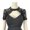 GRAXIA Cabaret Midi Perfect for Hostess and Short Keyhole Showing Off Sheer Size M Dress, Dress, Hostesses, Clubs, Lounges, Sleeves, Slit, Neck, Skin,