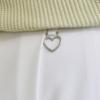 Goxo Pleats Skirt Two Pocket White