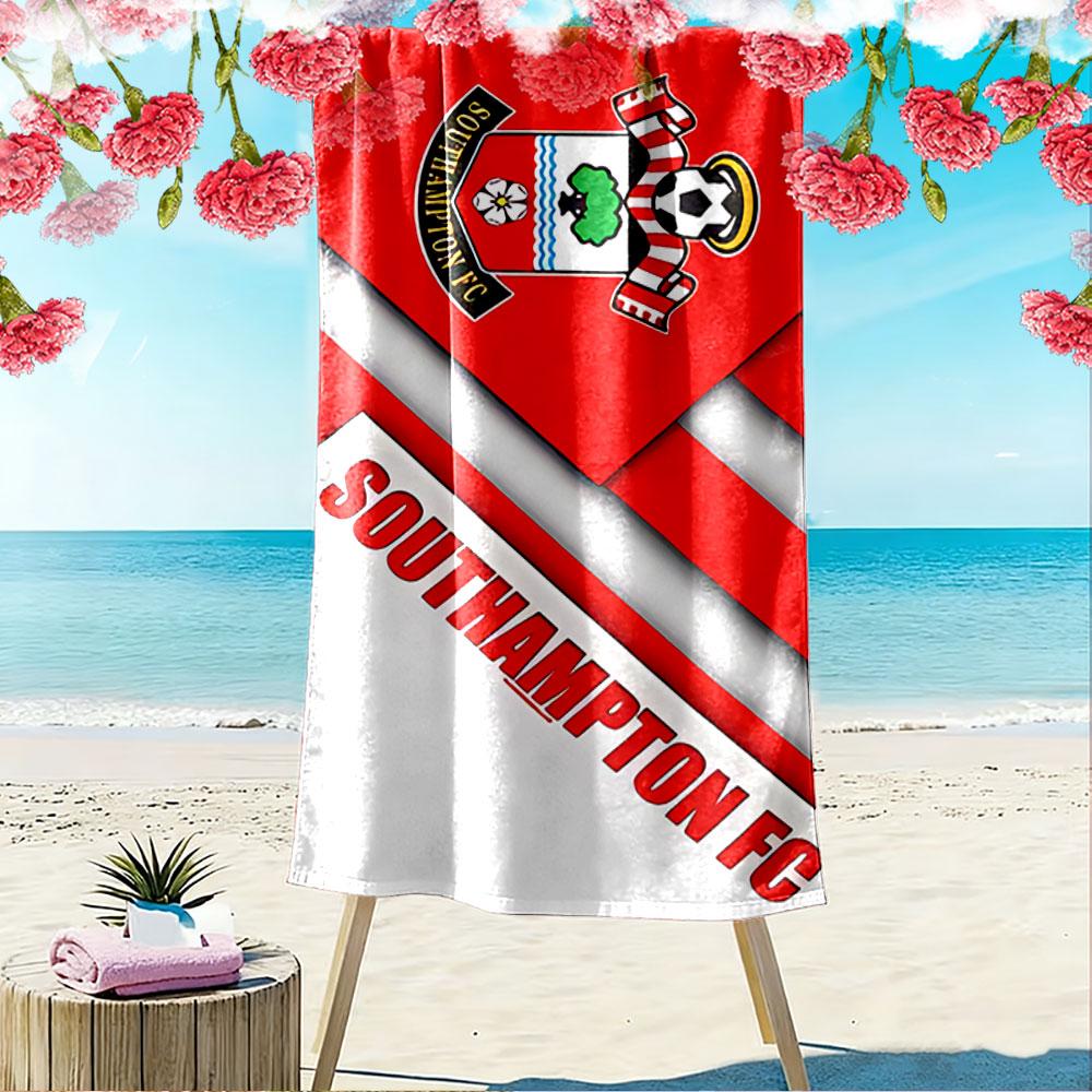 Giant Beach Towel with Southampton FC English Club Badge, Quick Dry Microfiber, Soft and Absorbent, for Beach Pool Travel Gift
